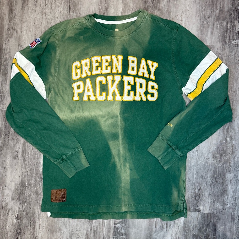 Green Bay Packers Long Sleeve Shirt NFL Reebok *FLAWED*